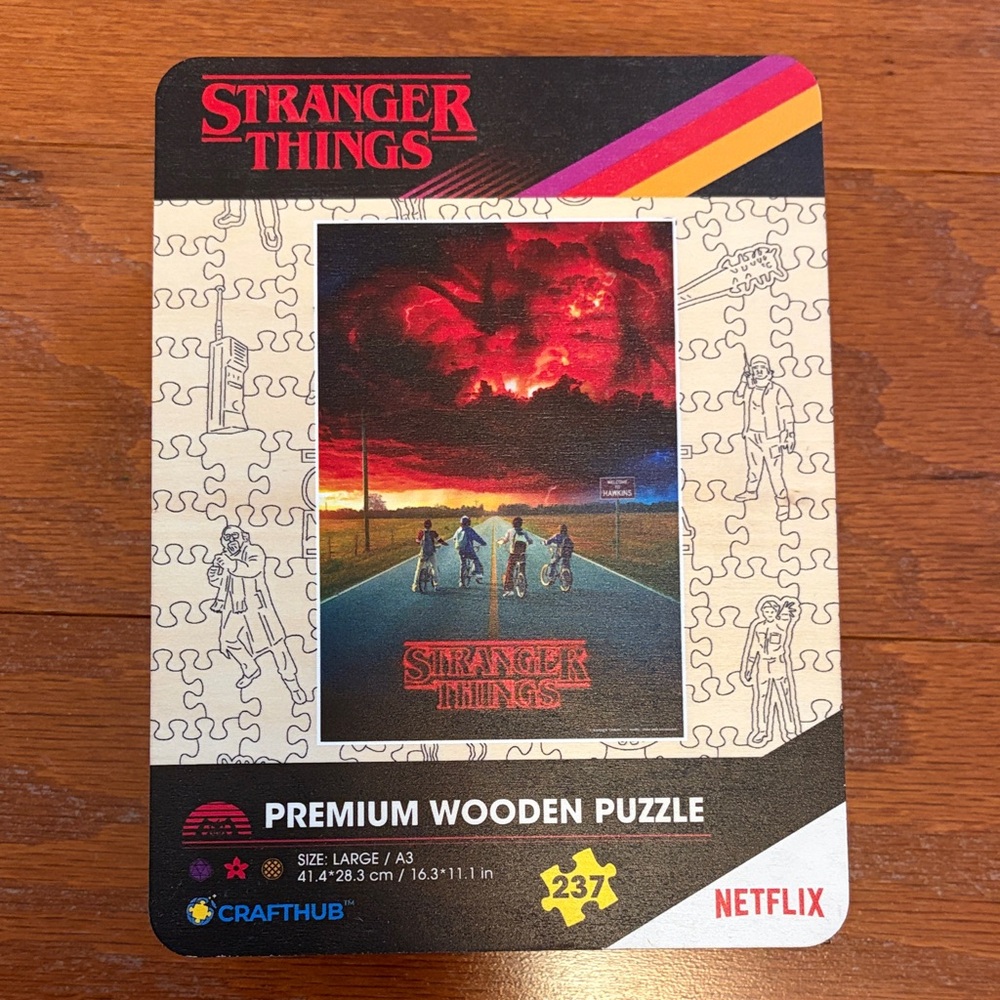 Stranger Things Wooden Puzzle with Poster